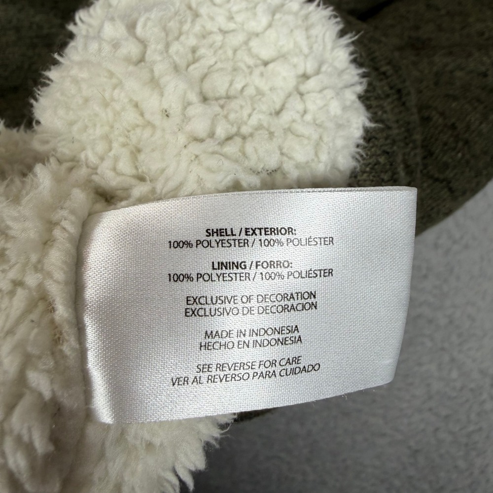 Orvis Mens Quarter Zip Sherpa Lined Fleece Pullover Sweater Olive Green Large - Picture 12 of 12